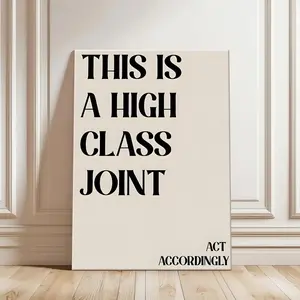 Artistic High-Class Joint Print Paper Wall Art Poster - Funny Quote, Neutral Cute, Modern Bordered, Multi-Size, Shipping Tube for Trendy Aesthetic Bedroom Decor