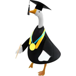 Graduation Goose Outfit Porch Goose Clothes for 23" Cement Geese Statue Concrete Cute Costume,Graduation Cap and Gown Stoles Outdoor Lawn Garden Decor Yard Patio Art