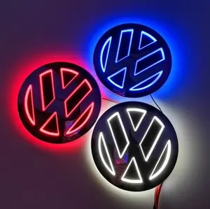 5D car logo light is suitable for Volkswagen logo light of Bora, LED cold light car logo light