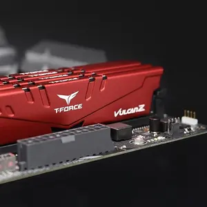 TEAMGROUP T-Force Vulcan Z DDR4 32GB Kit (2x16GB) 3200MHz (PC4-25600) CL16 Desktop Memory Module Ram (Red) - TLZRD432G3200HC16FDC01