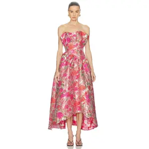 ELLIATT Floralie Strapless Gown in Pinkfloral