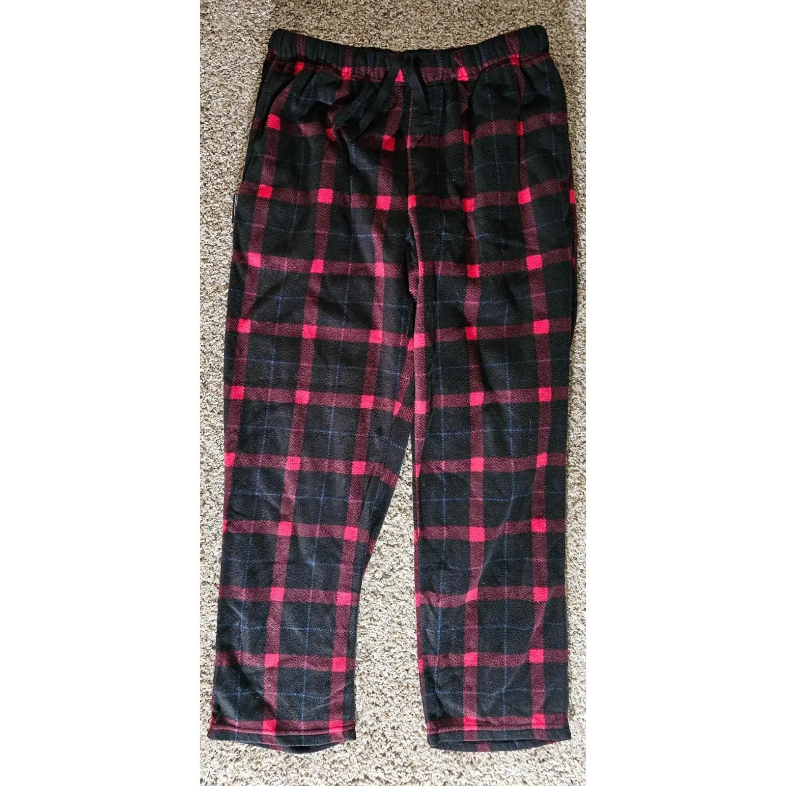 AVALANCHE Outdoors Red Black Plaid Flannel Lounge Pants drawstring
