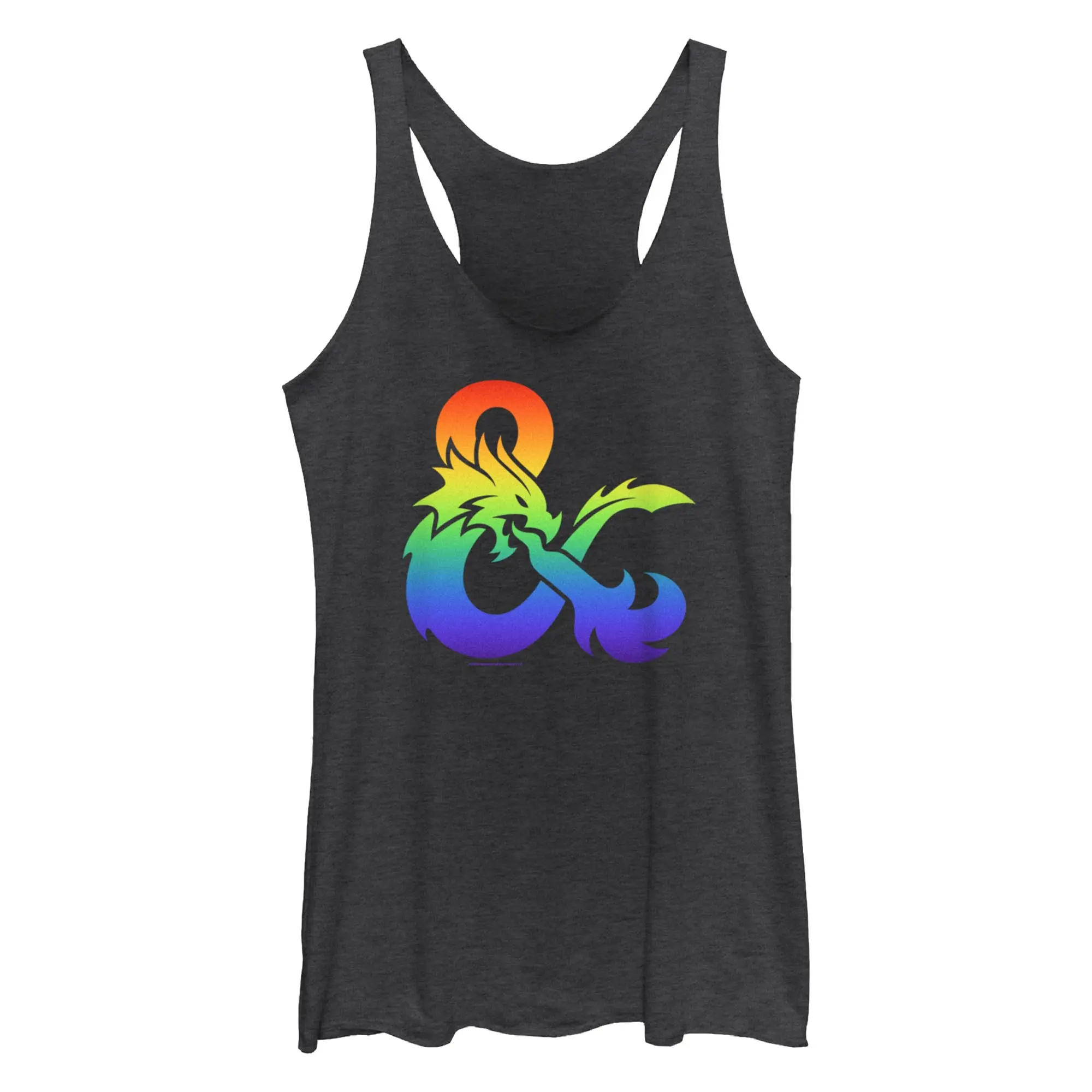Women's Dungeons & Dragons Rainbow Ampersand Logo Racerback Tank Top