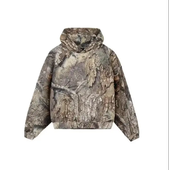 Realtree Camo Boxy Hoodie, Casual Oversized Sweatshirt S-5XL, Men’s Woodland Camo Hoodie
