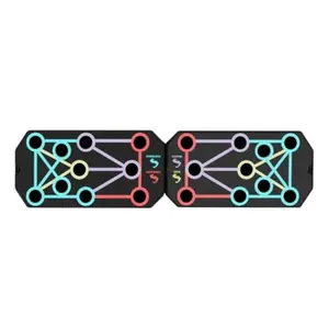 24-In-1 Folding Push-Up Board Home Fitness System - Multifunctional Upper Body Strength Training Equipment with Color Coded Workout, ABS Non-Slip Surface and Portable Design for Chest, Back, Triceps, Shoulders - Manual Operation, No Power Required