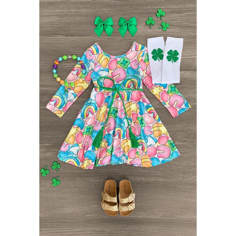 Rainbow Lucky Belt Dress