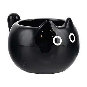 Glaze Story Cute Big Eye Ceramic Coffee Mug - Mini Ins Style Espresso Cup, 6x6cm