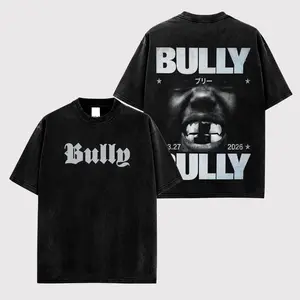 [StayFaded] Bully Album 2026 Premium Washed T-Shirt – Must-Have for Ye Fans & Hip-Hop Lovers V2, Double-sided design T-shirt, Vintage Graphic Tee, Perfect Gift for True Ye Stans. Top