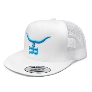 Teal- White Flatbill Trucker SnapBack