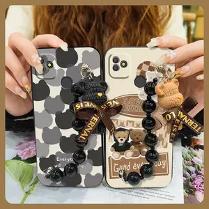 Back Cover Dirt-resistant Phone Case For Tecno POP5P phone case soft case Waterproof Bear bracelet silicone Simplicity cute Cartoon Anti-knock Skin-friendly feel protective case