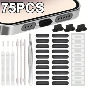75pc Computer Keyboard Cleaning Brush Set, Mini Dust Brush Kit, Earphone Cleaning Brushes for Electronics and Shower Heads, Camera Cleaner