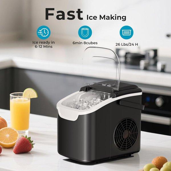 Portable Nugget Ice Maker Countertop – Pebble Ice Machine, 26–35 lbs/24H, Self Cleaning, One Click Operation, Chewable Pellet Ice for Home & Office Portable Nugget Ice Maker Countertop – Pebble Ice Machine, 26–35 lbs/24H, Self Cleaning, One Click Operation, Chewable Pellet Ice for Home & Office