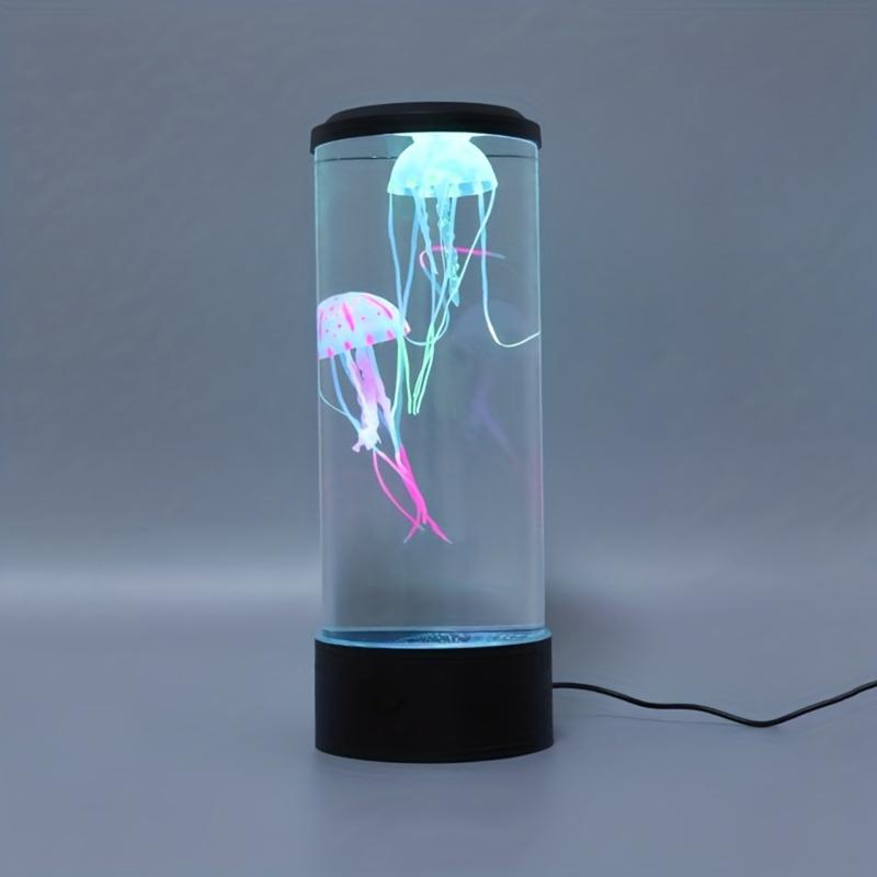 Yooma 1Pc Jellyfish Lamp USB Plug-in Colorful Color Changing ,Jellyfish Atmosphere Lamp Cross-border Night Light,Jellyfish Atmosphere Lamp Decor Colorful