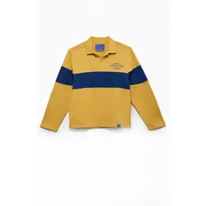 A.R.C. Men's Yellow Long Sleeve Rugby Polo Shirt