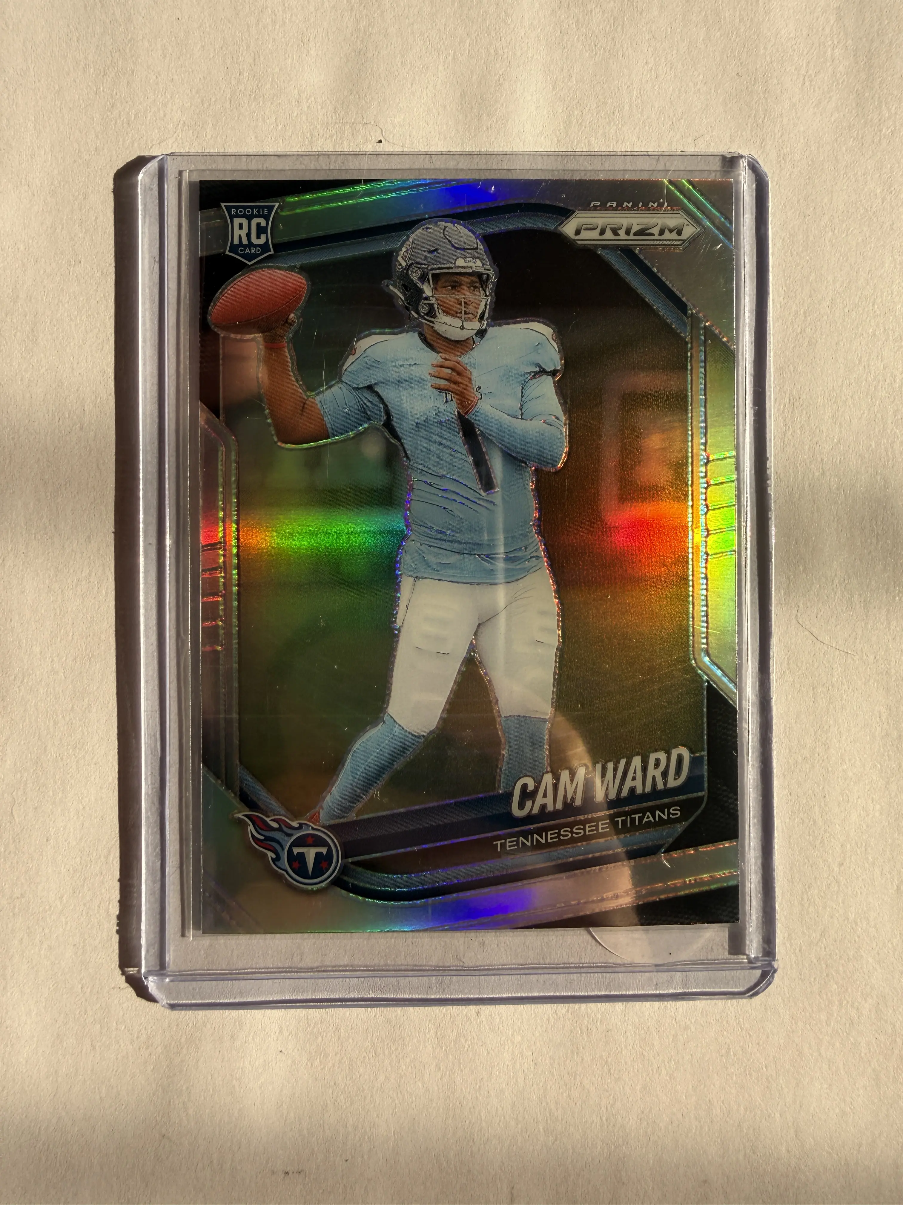 2025 Panini Prizm Silver Prizm RC Holo Cam Ward 352 Tennessee Titans MINT
