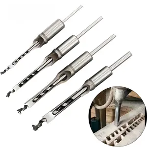 Woodworking square hole drilling, square punching, special opening tools, salad drill bit set, square tenon drill for combination machine tile drillbit set