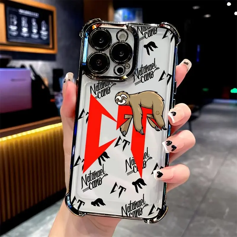 Typo CT Sloth Mobile Phone Case for iPhone 17 Air 16 15 14 13 12 11 Pro Max - Fall-Proof Clear Soft Back Cover