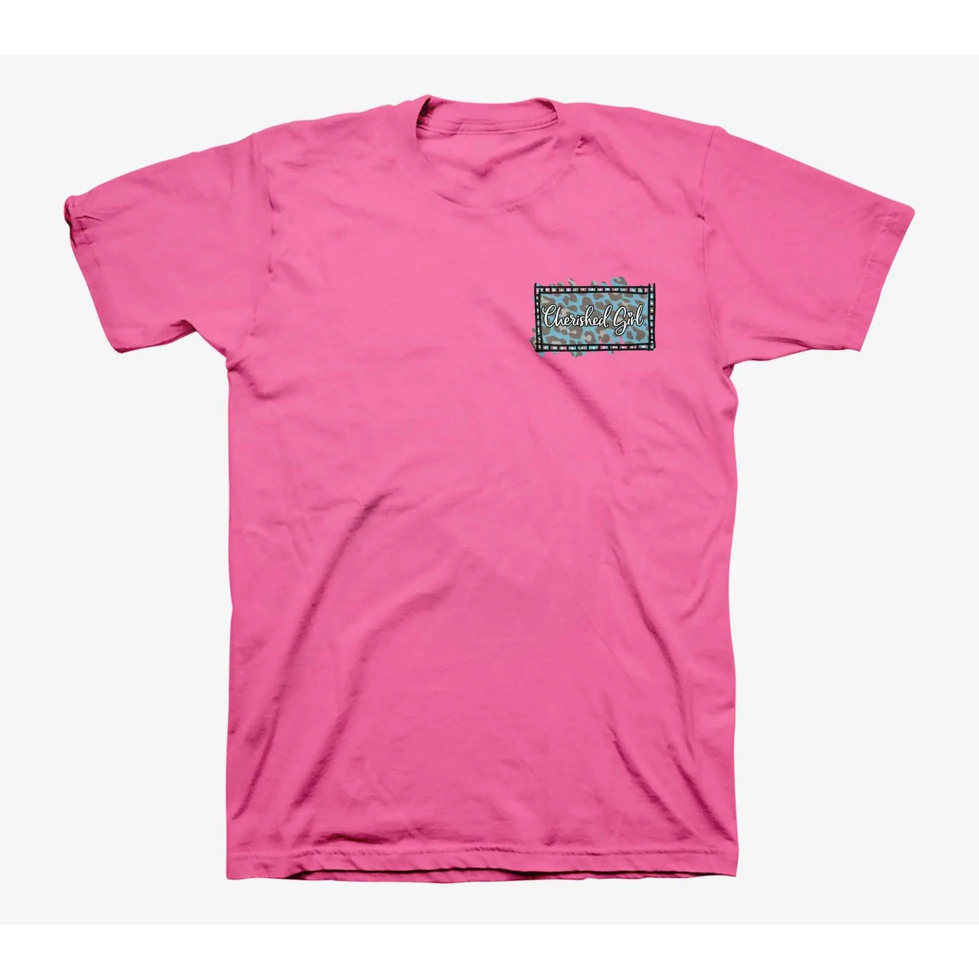 Cherished Girl Adult T - Leopard Cross