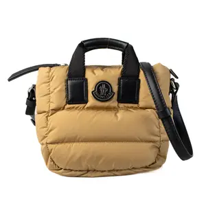 Pre-owned MONCLER Leather Shoulder Bags Micro Caradoc Brown E26022204