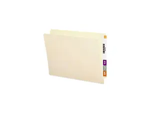 Smead 24110 Straight Cut End Tab Folders, 9 1/2 Inch Front, Letter, Manila, 100/Box