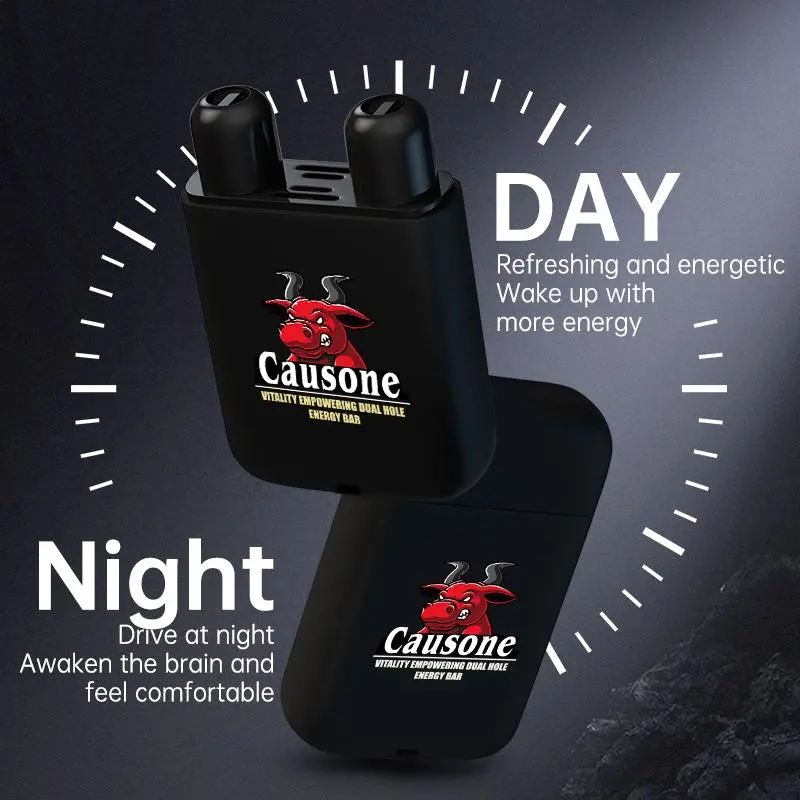 Causone Niu head double-hole flip nose cooling rod prevent motion sickness and refresh the mind and drive the car and nasal sucking cooling oil Causone Niu head double-hole flip nose cooling rod prevent motion sickness and refresh the mind and drive the car and nasal sucking cooling oil
