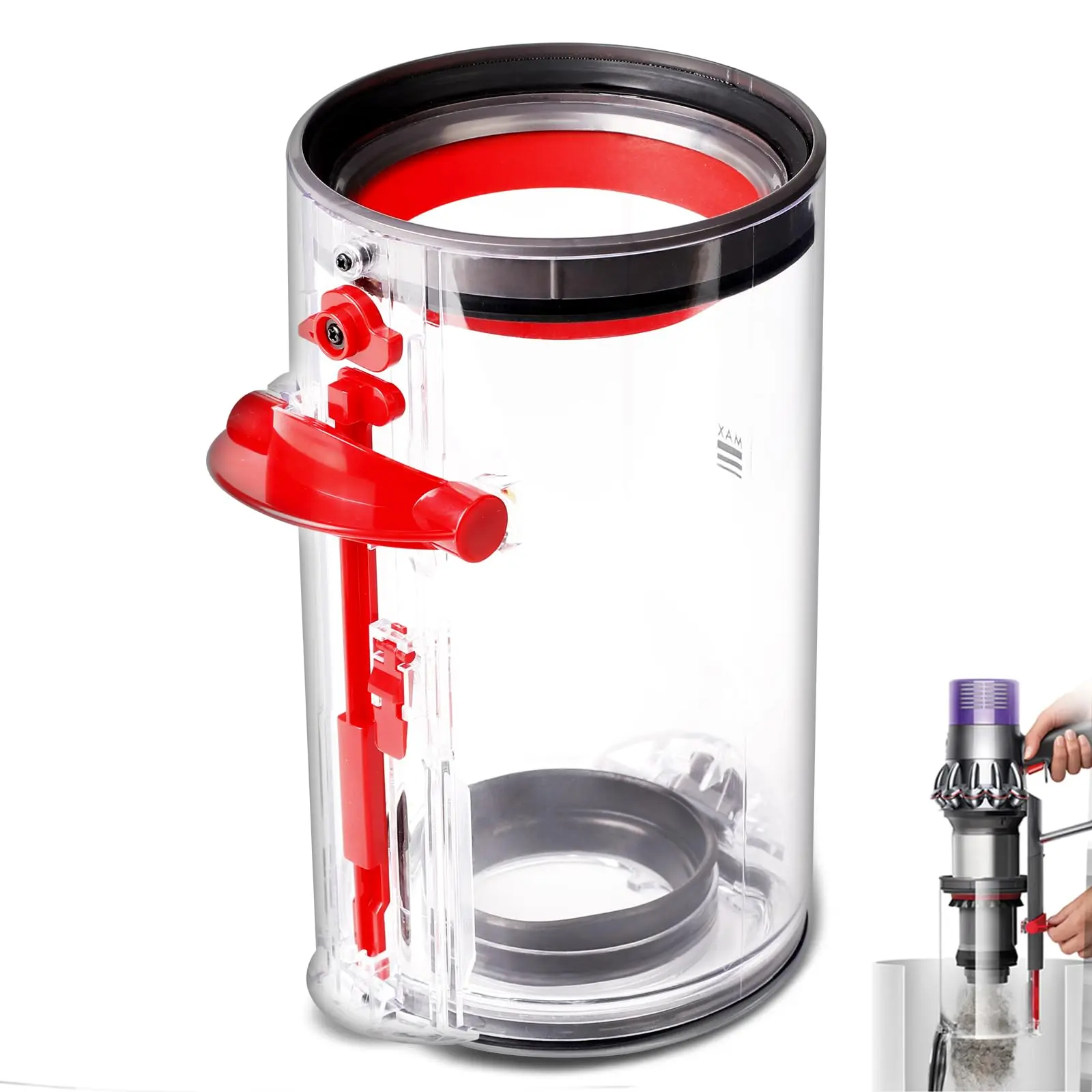 Upgraded Dust Bin - Replacement Canister Compatible with Dyson V10, SV12 Vacuum Cleaners