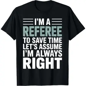 Funny Referee Art for Men Women Soccer Football Referee T-Shirt