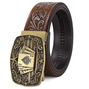 BELTROAD Western Ratchet Belt - Men's and Women's Automatic Buckle Leather Cowboy Belt for Jeans