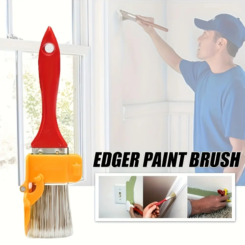 7.87in 1pc Durable Lightweight Paint Brush with Wood Handle - Perfect for DIY Projects on Walls, Ceilings, and Trim Edges!