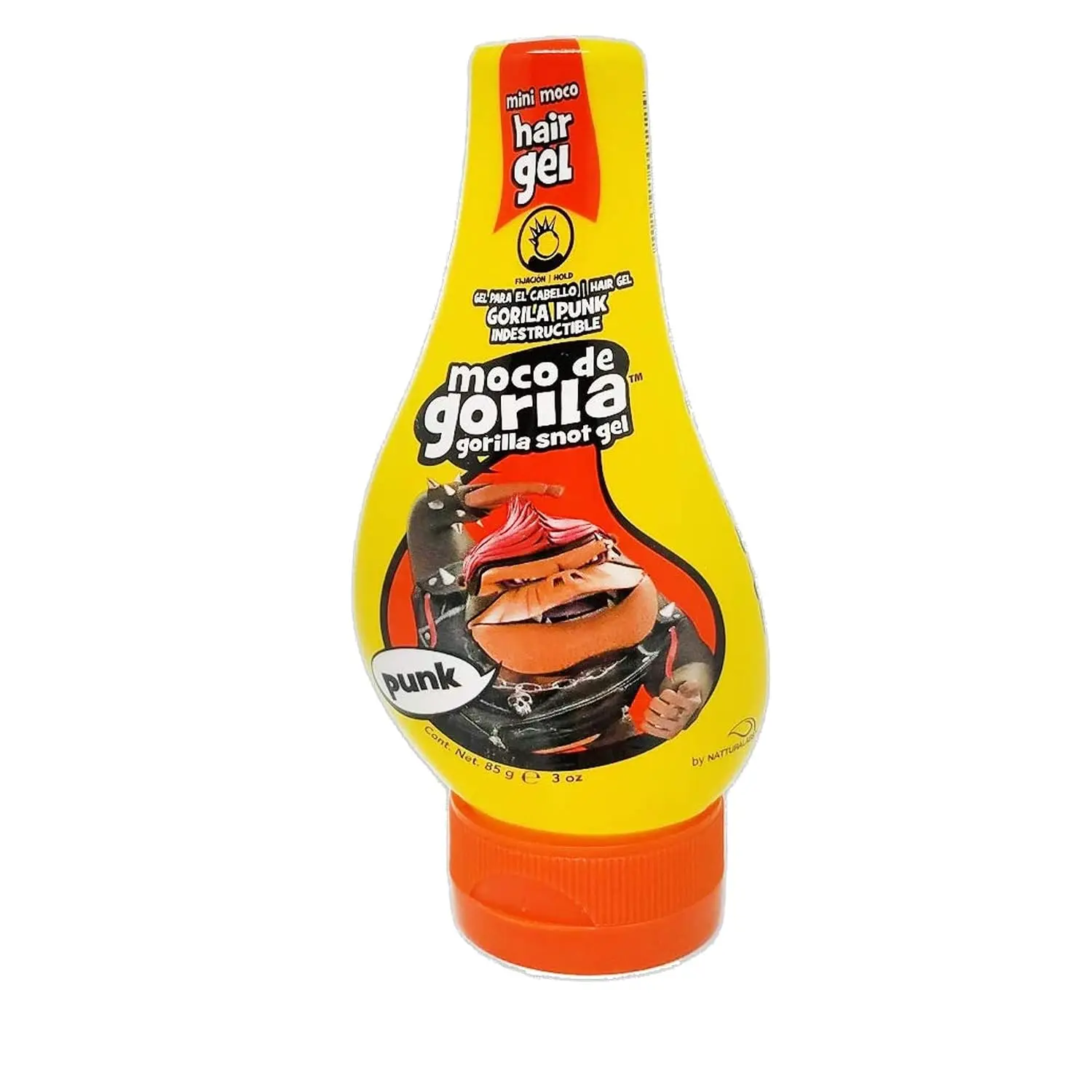 Moco De Gorila Snot Hair Gel, Punk Indestructible Formula, Extra Strong All-Day & Weatherproof Hold, Fragranced & Unisex, 3 oz Travel Size, Gel For Hair