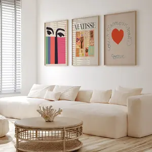 HENRI MATISSE | Set of 3 Prints | Colourful Bright Wall Art | Coeur D'amore Heart Print | Mid-Century Exhibition Poster | The Cut Outs