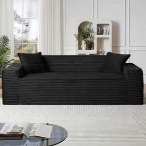 Bellemave  3Seater Sofa Boneless Couches,No Assembly Needed, Modern Sofa for Compact Living Rooms, Apartments, and Offices