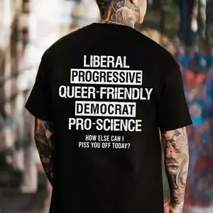 Liberal Progressive Queer Friendly Democrat Pro-science T-shirt, Unisex Graphic Tees, Funny Shirts, Casual Menswear, Comfy Cotton