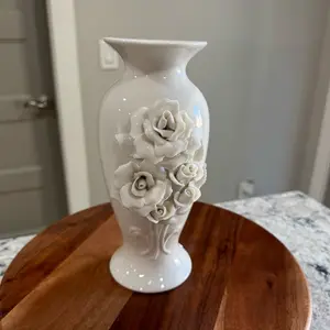 Florero princess house, con flores en 3D