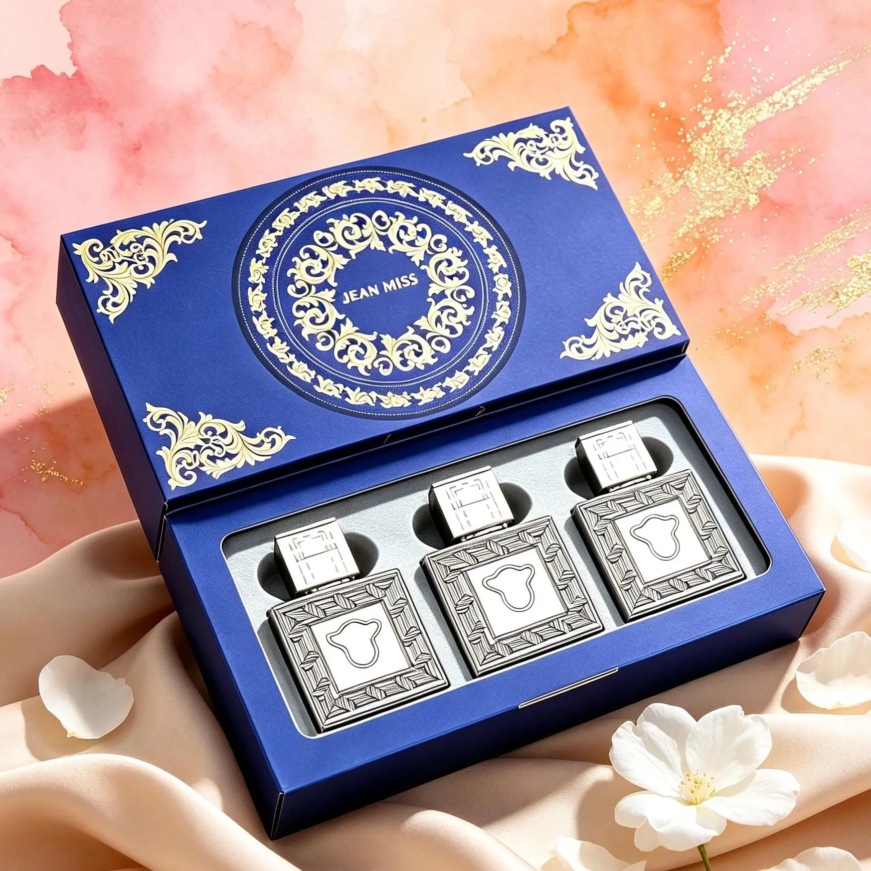 Perfume set,daily Wear 3PCS  Fragrance Gift Box Balanced floral, fruity, coconut and coffee notes, soft long-lasting scent. Portable samplers, sophisticated box for festival and birthday surprises.