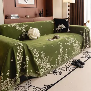 Viral Hit Vintage American Country Style Chenille Sofa Cover & Throw | Soft and Skin-Friendly, Cat Scratch Proof, Universal Home Decor for Living Room, Bedroom & Office | All-Season Pet-Friendly Sofa cover Sofa Couch Covers