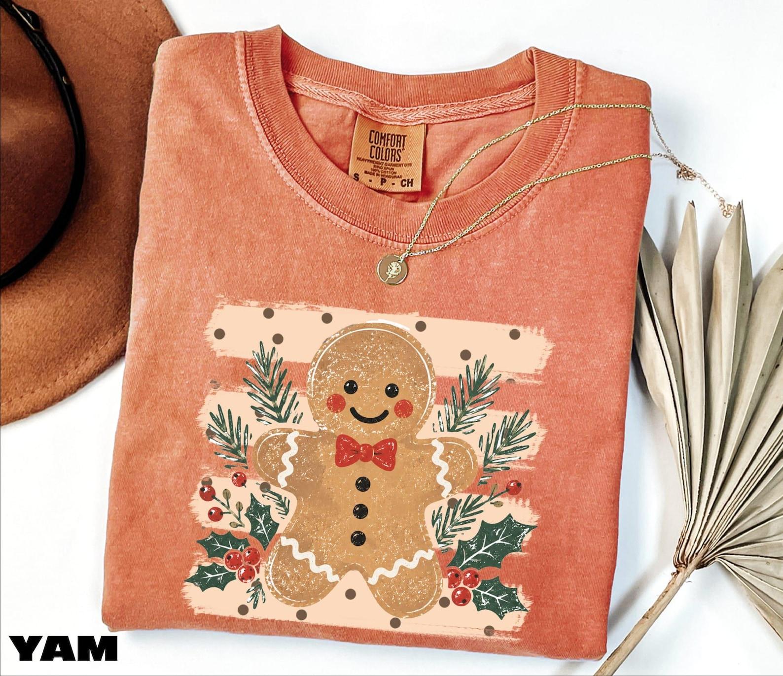Gingerbread Man Christmas Comfort Colors T-Shirt, Cute Holiday Cookie Graphic Tee, Festive Winter Shirt, Christmas Gift for Women & Men, Cozy Xmas Tee