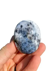 Dendritic Opal Palm Stone - Natural Decorative Ornament