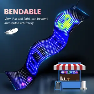 Customizable RGB Flexible LED Panel, APP Controlled Text Display Customizable RGB Flexible LED Panel, APP Controlled Text Display