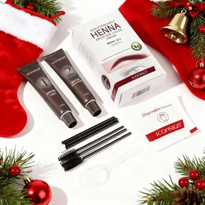 Half Permanent Eyebrow Dye Kit, Eyebrow Dye Paste, Eyebrow Tint, Natural Soft Brow Shape, Long Lasting 4-6 Weeks, Waterproof Smudge Proof, Perfect Gift for Busy Moms & Office Girls