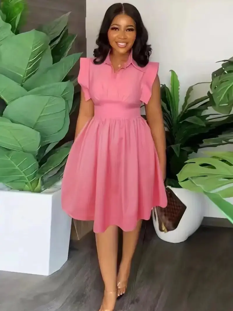butterfly sleeve a line dress - TikTok Shop
