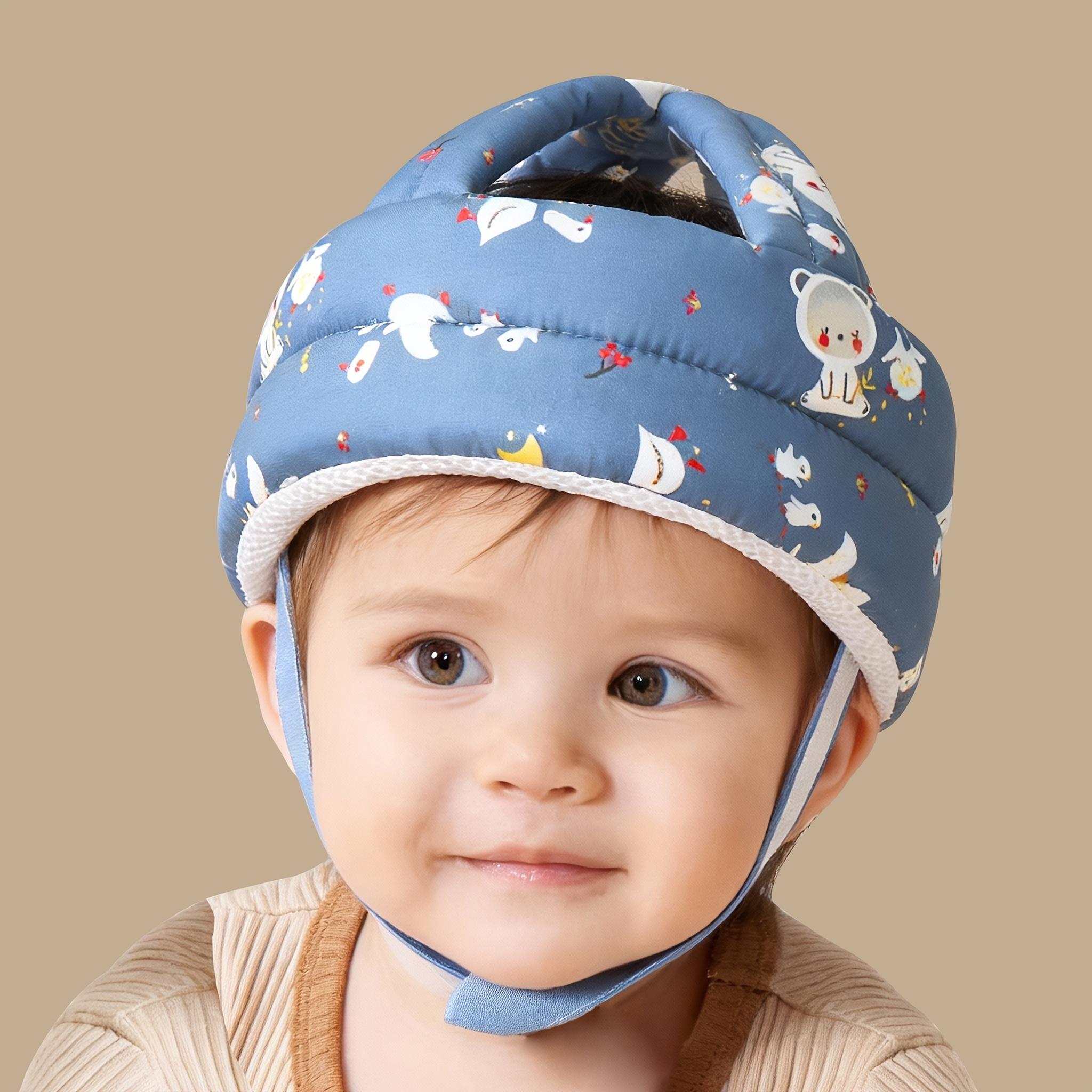 Baby Head Protector Hat - 1pc Cute Cartoon Caps with Designs, Adjustable for 6-24 Months Toddlers, Outdoor Play Walking Safety Essential, Grows with, Ideal Halloween Gift
