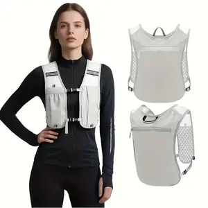 Outdoor hiking vest pack, marathon cycling and hiking waist pack, lightweight sports storage backpack, water bottle pack with running phone pocket, suitable for cross-country races, hiking, cycling, mountain climbing, jogging
