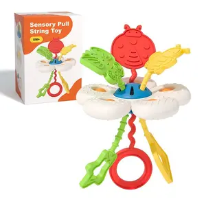 Montessori Toys for Babies, Sensory Pull String Development Travel Toys, Early Educational Fine Motor Skills Toy for Toddlers