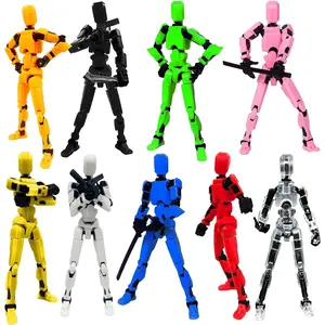 2026 New Pre-Assembled Titan 13 Dummy Robot Action Figure Set 9pcs 3D Printed Multi-Jointed Nova 13 Action Figures for Collectors Desktop Decorations