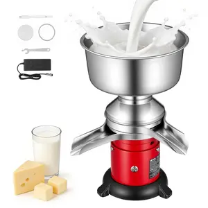 summervibes VEVOR Electric Milk Cream Separator, 60L/H Output 10500RPM Milk Cream Centrifugal Separator, 304 Stainless Steel Goat Cow Milk Skimmer Separating Machine with 4.5L Bowl Capacity (40W, 100-240V)