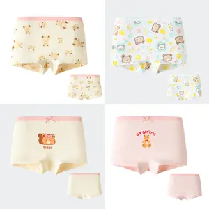 MIANZHI Girls' Cotton Boxers, 8-Pack Soft Breathable Underwear with Elastic Waist for 2-10 Years, All Seasons Colorful Fun Pastel Daily Clothes for Kids