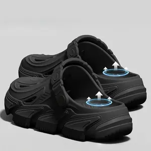 men’s sandals with thick sole, non-slip, wear-resistant—Summer 2026 new model; indoor ultra-soft feel; two ways to wear; EVA slides suitable for outdoor use.