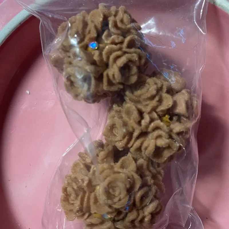 Destash 3pc Brown  Flower Bead, Crystal Beads  for Jewelry Making, Bracelet Crafting, Keychain Crafting, Pen Building