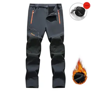 Men's Waterproof Pants Insulated Cold weather Hiking Winter Snow Ski Softshell Outdoor Pants Zipper Pockets Climbing Thermal Jogger Trousers Thermal Lined Jogger pants men Waterproof Winter Ski Hiking Pants